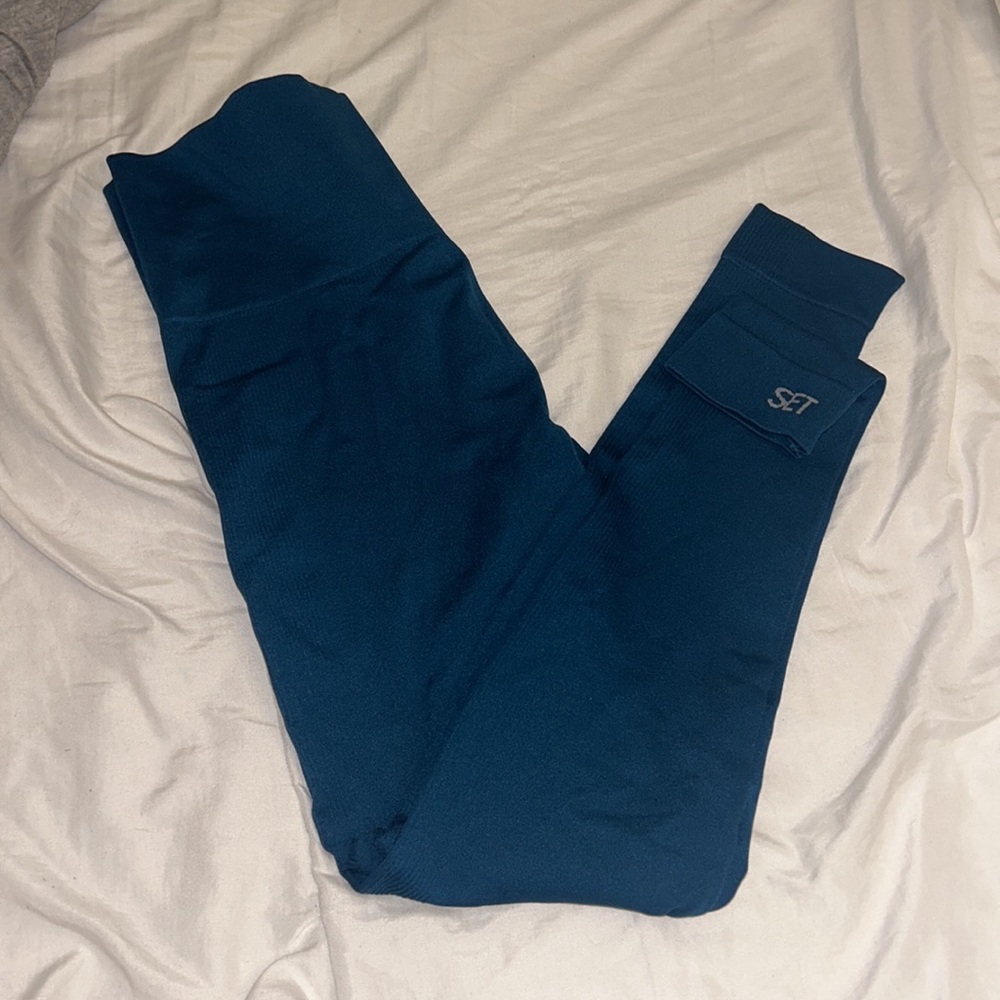 SET Active Turquoise Leggings Size Small